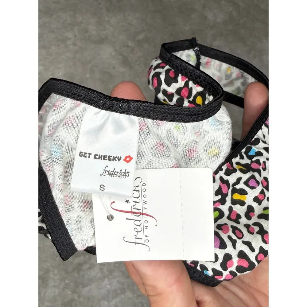 NWT Frederick's of Hollywood Get Cheeky Leopard Thong Panty Size S